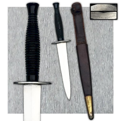 RARE & BEAU COUTEAU POIGNARD PARA FRANCAIS - SUPER NOGENT - GUERRE D'ALGÉRIE - ORIGINAL