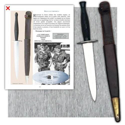 RARE & BEAU COUTEAU POIGNARD PARA FRANCAIS - SUPER NOGENT - GUERRE D'ALGÉRIE - ORIGINAL