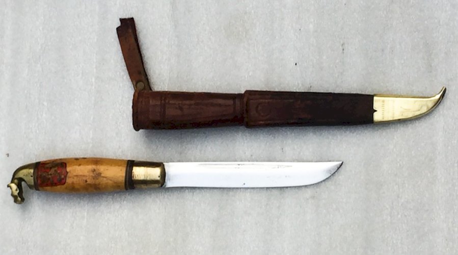 RARE & BEAU COUTEAU POIGNARD PUUKKO FINLANDAIS 1950 POST WW2 XX ORIGINAL