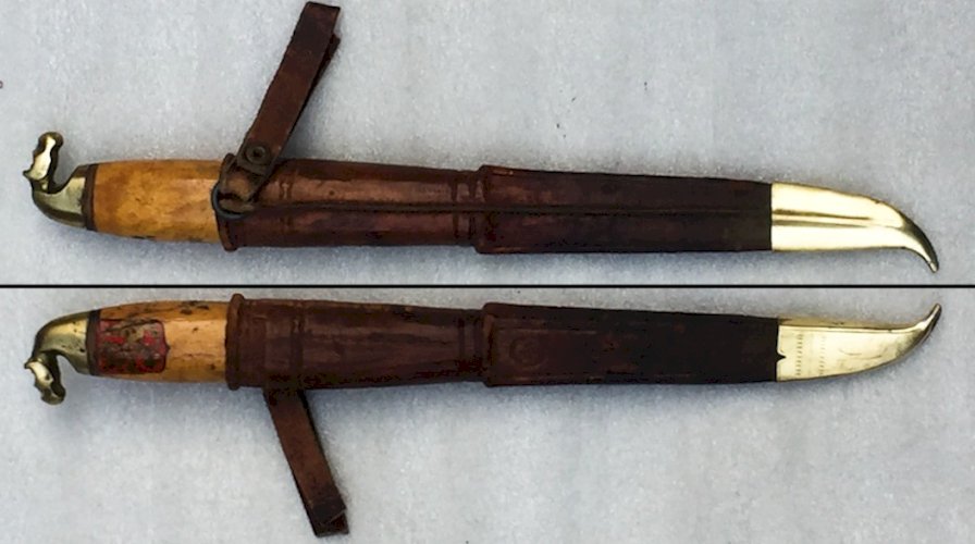 RARE & BEAU COUTEAU POIGNARD PUUKKO FINLANDAIS 1950 POST WW2 XX ORIGINAL