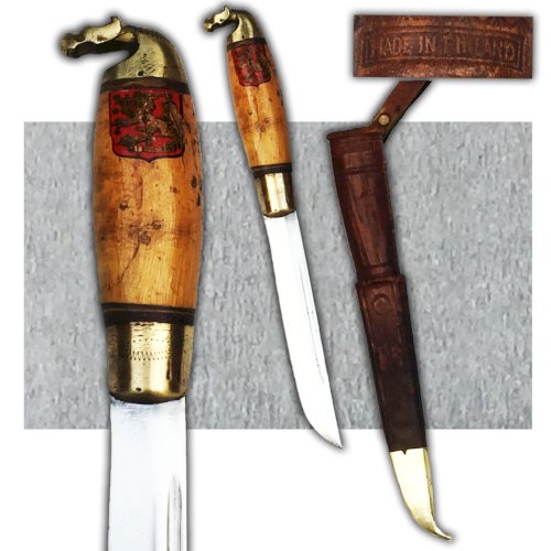 RARE & BEAU COUTEAU POIGNARD PUUKKO FINLANDAIS 1950 POST WW2 XX ORIGINAL