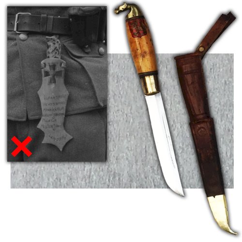 RARE & BEAU COUTEAU POIGNARD PUUKKO FINLANDAIS 1950 POST WW2 XX ORIGINAL