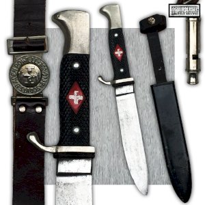 RARE & BEAUTIFUL SWISS SCOUT KNIFE HJ - POST WW2 - ORIGINAL