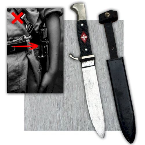 RARE & BEAU COUTEAU SCOUT SUISSE HJ - POST WW2 - ORIGINAL