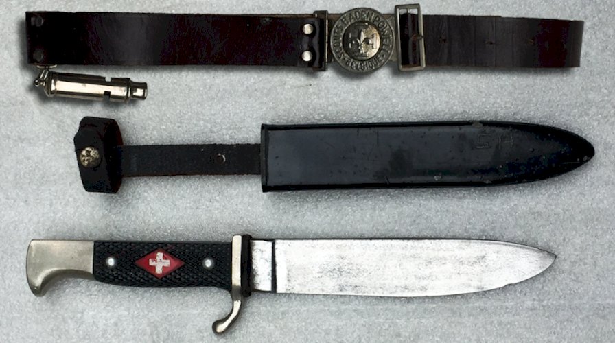 RARE & BEAU COUTEAU SCOUT SUISSE HJ - POST WW2 - ORIGINAL