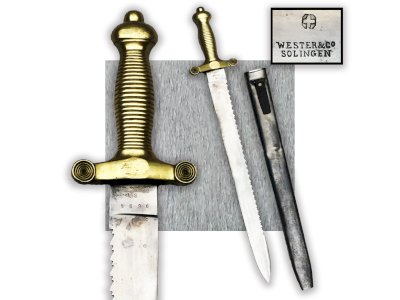 RARE & BEAU GLAIVE SUISSE EXPÉRIMENTAL M1842 WESTER & C° XIX ORIGINAL