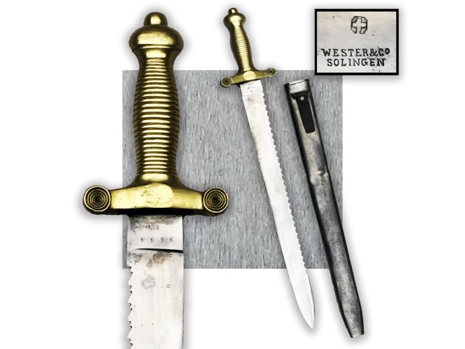 RARE & BEAU GLAIVE SUISSE EXPÉRIMENTAL M1842 WESTER & C° XIX ORIGINAL