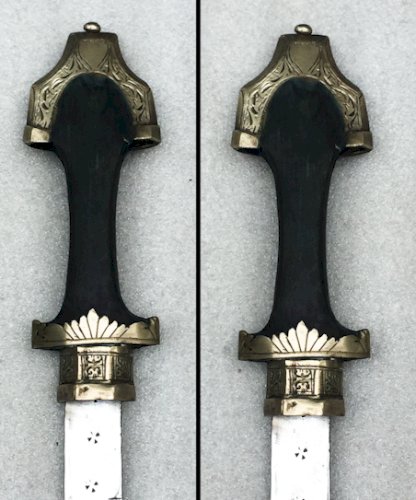 RARE & BEAU SABRE COURT KANDJAR / KHANDJAR / KINDJAL / KINJAL JAMBYA KOUMIA XIX ORIGINAL N°2