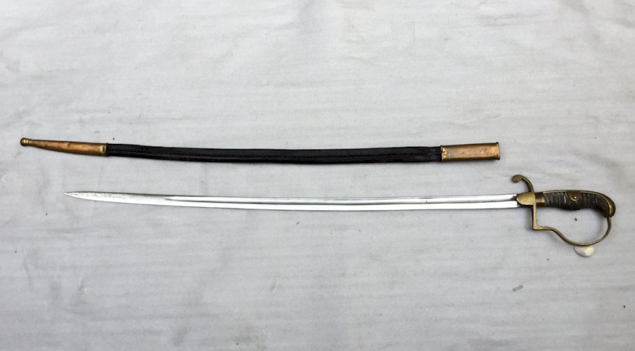 RARE & BEAU SABRE D'OFFICIER FUSILIER PRUSSIEN ALLEMAND E & F HORSTER SOLINGEN XIX ORIGINAL