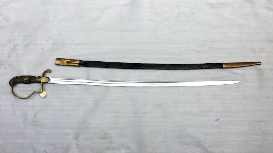 RARE & BEAU SABRE D'OFFICIER FUSILIER PRUSSIEN ALLEMAND E & F HORSTER SOLINGEN XIX ORIGINAL