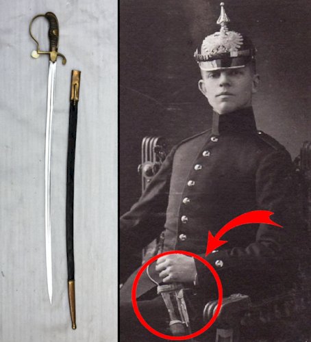 RARE & BEAU SABRE D'OFFICIER FUSILIER PRUSSIEN ALLEMAND E & F HORSTER SOLINGEN XIX ORIGINAL