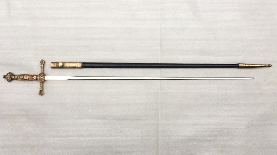 RARE & BEAU SABRE / ÉPÉE DES FRANCS-MAÇONS FOURREAU D'ORIGINE TOLEDO XX ORIGINAL
