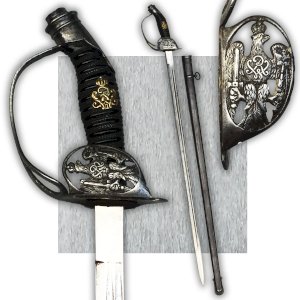 RARE & BEAU SABRE PALASH D'OFFICIER PRUSSIEN LAME BRILLANTE M1889 WW1 KAISER ORIGINAL #2