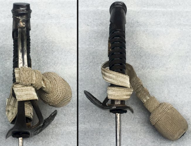 RARE & BEAU SABRE PALASH DOFFICIER PRUSSIEN LAME BRILLANTE M1889 WW1 KAISER ORIGINAL #2