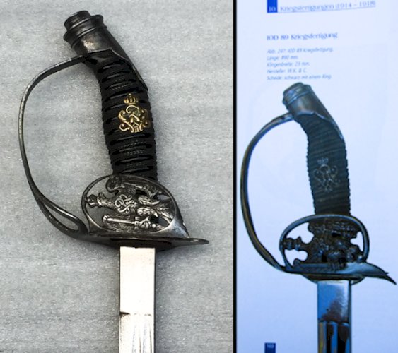 RARE & BEAU SABRE PALASH D'OFFICIER PRUSSIEN LAME BRILLANTE M1889 WW1 KAISER ORIGINAL #2