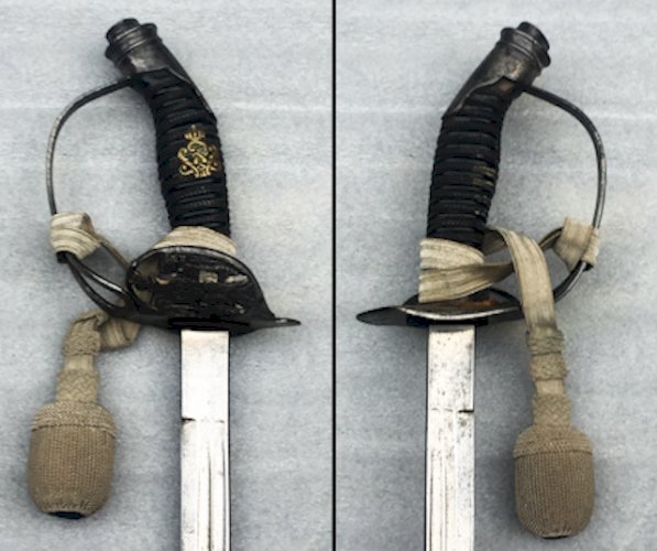 RARE & BEAU SABRE PALASH DOFFICIER PRUSSIEN LAME BRILLANTE M1889 WW1 KAISER ORIGINAL #2