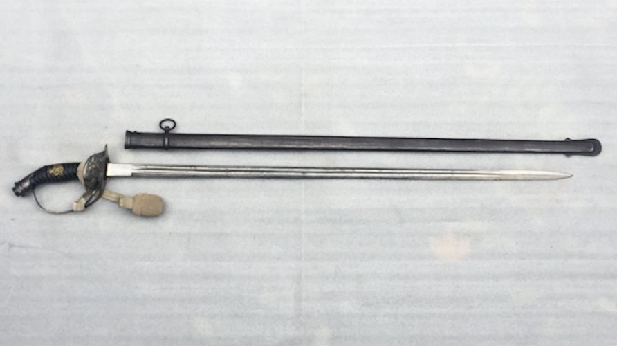 RARE & BEAU SABRE PALASH DOFFICIER PRUSSIEN LAME BRILLANTE M1889 WW1 KAISER ORIGINAL #2