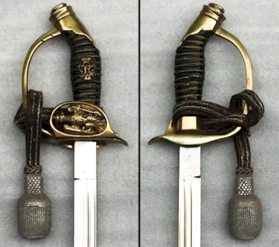 RARE & BEAU SABRE PALASH D'OFFICIER PRUSSIEN LAME BRILLANTE M1889 WW1 KAISER ORIGINAL