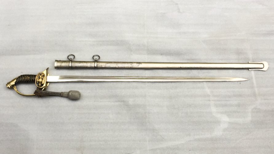 RARE & BEAU SABRE PALASH D'OFFICIER PRUSSIEN LAME BRILLANTE M1889 WW1 KAISER ORIGINAL