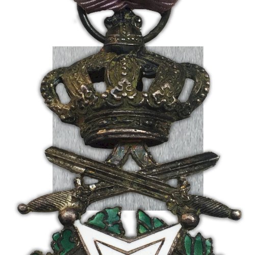RARE & BELLE MÉDAILLE BIJOU ORDRE LEOPOLD 1ER AVEC GLAIVES ORIGINAL