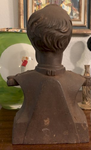 Rare buste de l'amiral Courbet XIXe fonderie Jules Manil à Vivier au Court