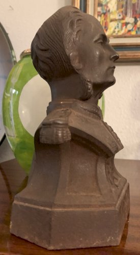 Rare buste de l'amiral Courbet XIXe fonderie Jules Manil à Vivier au Court