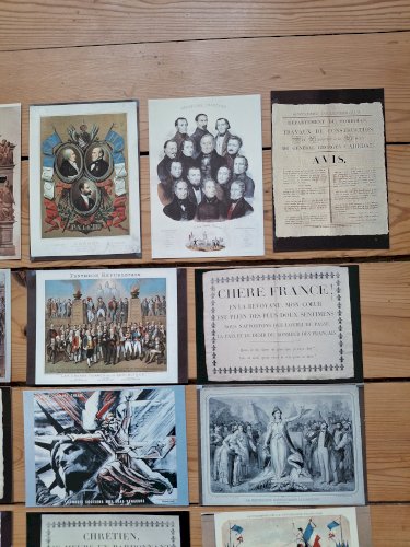 Rare collection Lot de 31 cartes postales neuves Vieilles affiches historiques Révolution française