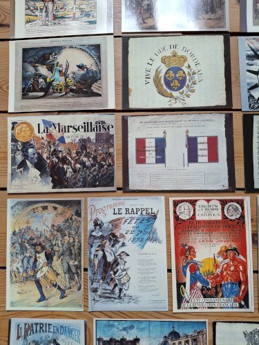 Rare collection Lot de 31 cartes postales neuves Vieilles affiches historiques Révolution française