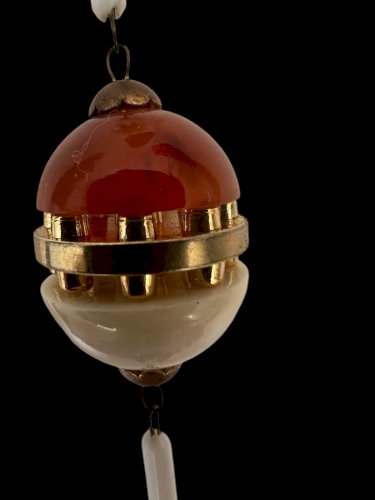 Rare Collier 1925 Art Déco Bakélite/Galalithe/Verre Design Geometrique Collector