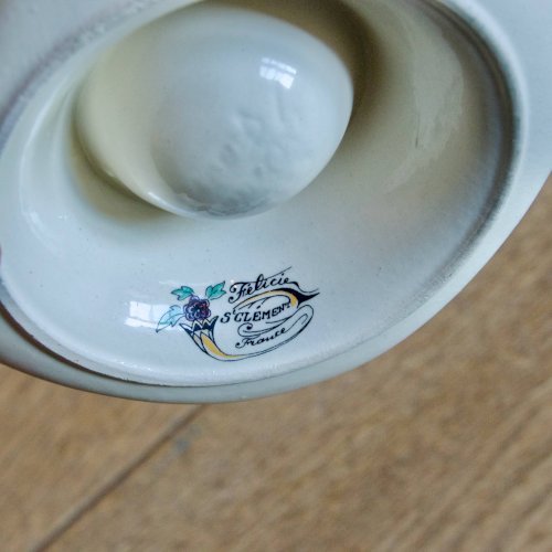 Rare coquetier ancien XIXe signé St Clément collection Félicie