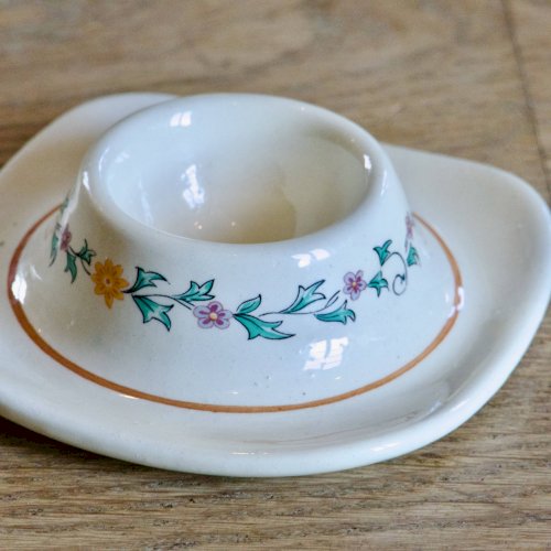 Rare coquetier ancien XIXe signé St Clément collection Félicie