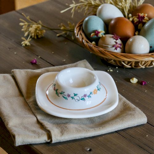 Rare coquetier ancien XIXe signé St Clément collection Félicie