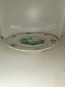 rare coupe sur pied Creil-Montereau demi porcelaine modèle de Watteau en bon état