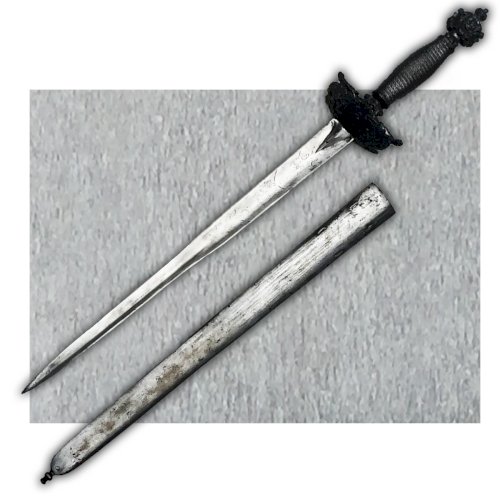 RARE DAGUE ÉPÉE COLICHEMARDE TYPE ANCIEN RÉGIME MONARCHIE VIOLLET-LE-DUC XIX ORIGINAL