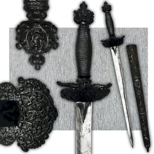 RARE DAGUE ÉPÉE COLICHEMARDE TYPE ANCIEN RÉGIME MONARCHIE VIOLLET-LE-DUC XIX ORIGINAL