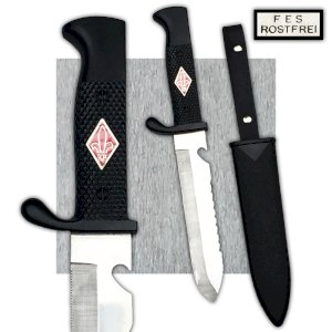 RARE DAGUE / POIGNARD SCOUT ALLEMAND TYPE H.J. DENTS DE SCIE POSTWW2 ORIGINAL