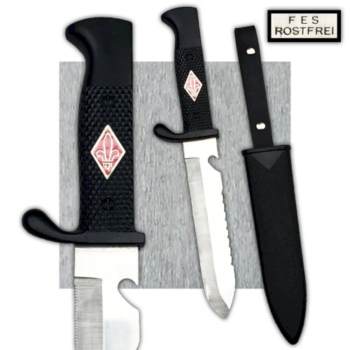 RARE DAGUE / POIGNARD SCOUT ALLEMAND TYPE H.J. DENTS DE SCIE POSTWW2 ORIGINAL