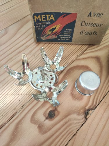 Rare Ensemble Bouillote "META" & Cuiseur d'Oeufs - Complet boîte d'origine