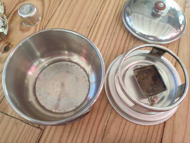 Rare Ensemble Bouillote "META" & Cuiseur d'Oeufs - Complet boîte d'origine