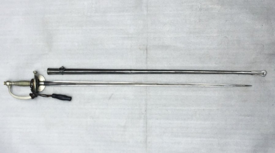 RARE ÉPÉE LAME PRÉVAL SOUS-OFFICIER RENGAGÉ DE CHASSEURS À PIED M1887 XIX ORIGINAL