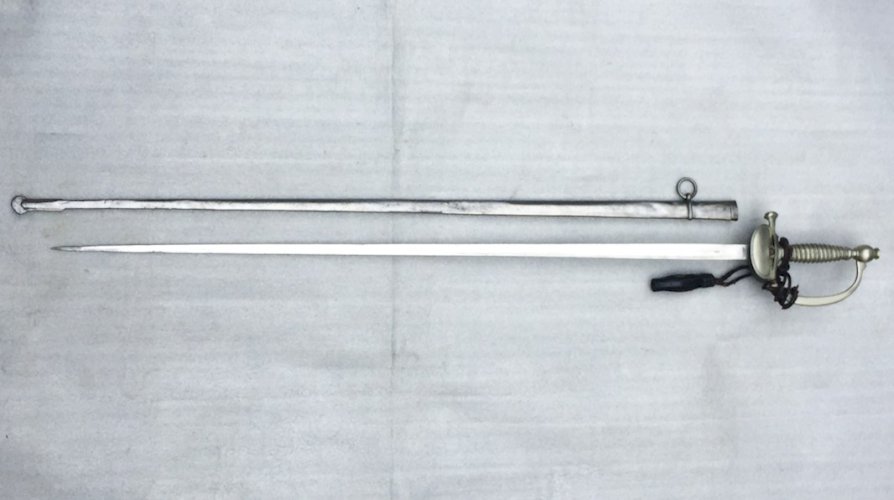 RARE ÉPÉE LAME PRÉVAL SOUS-OFFICIER RENGAGÉ DE CHASSEURS À PIED M1887 XIX ORIGINAL