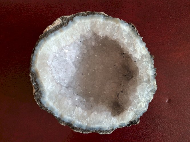 Rare et magnifique Coconut Las Choyas Mexique géode agate et quartz