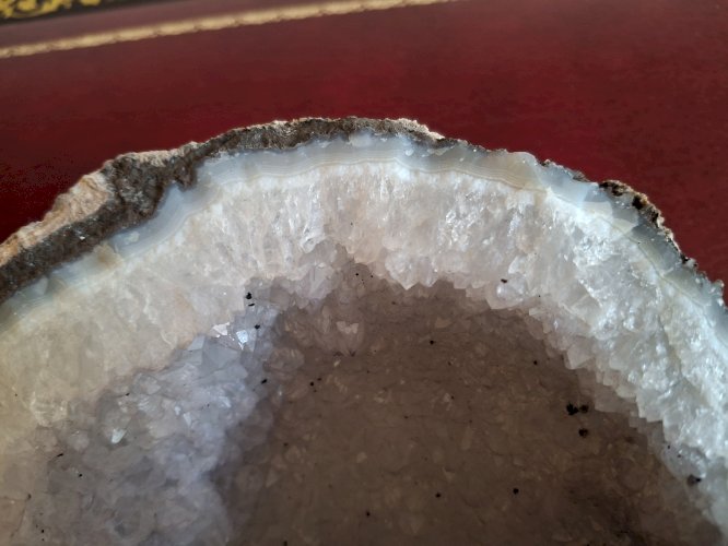 Rare et magnifique Coconut Las Choyas Mexique géode agate et quartz