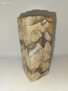 rare and very original sculpture - clay or terracotta puzzle signed under the base in good condition