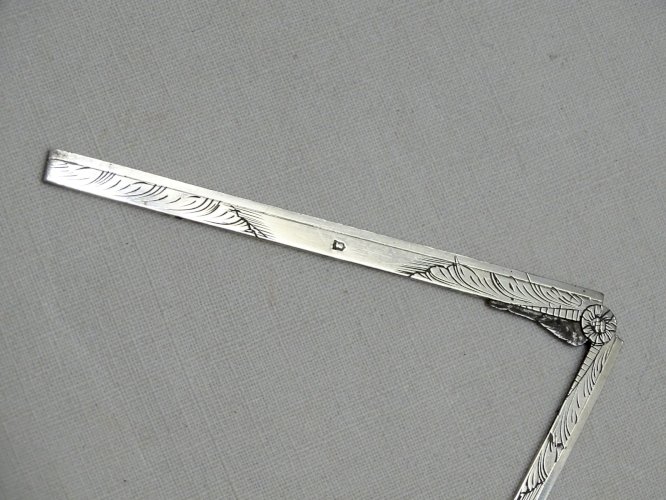 -RARE ETUI D'ARCHITECTE XVIIIe demi PIED de ROY COMPAS ARGENT ETUI GALUCHAT   D