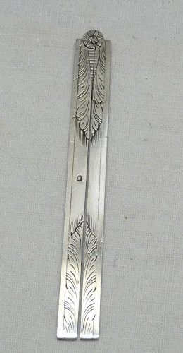 -RARE ETUI D'ARCHITECTE XVIIIe demi PIED de ROY COMPAS ARGENT ETUI GALUCHAT   D