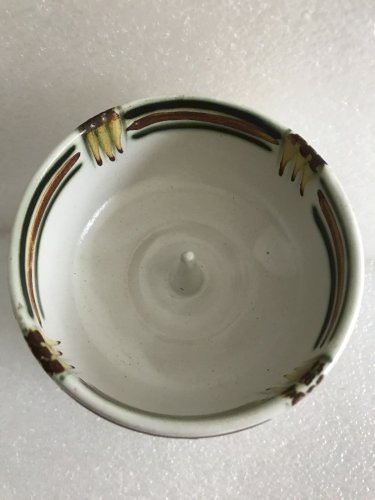 rare faience céramique Quimper pique cierge bougeoir façon diabolo Kéraluc