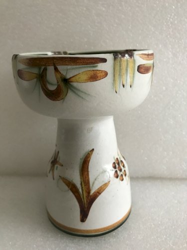 rare faience céramique Quimper pique cierge bougeoir façon diabolo Kéraluc