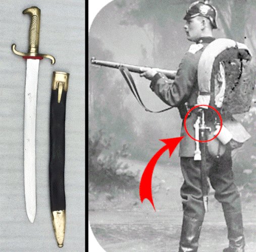 RARE GLAIVE PRUSSIEN FASCHINENMESSER A.KNECHT SOLINGEN MOD.1864 XIX ORIGINAL