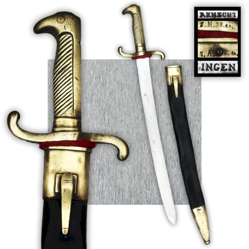 RARE GLAIVE PRUSSIEN FASCHINENMESSER A.KNECHT SOLINGEN MOD.1864 XIX ORIGINAL